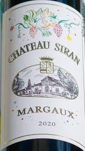 CHATEAU SIRAN MARGAUX 2020 JAMES SUCKLING 95