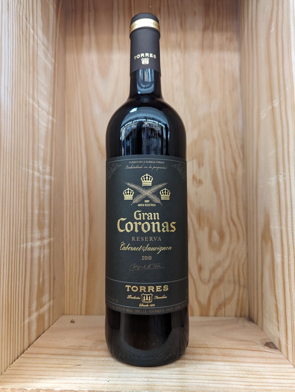 FAMILLIA TORRES GRAN CORONAS RESERVA CABERNET SAUVIGNON 2019 WE 91 REGULARLY $29.99