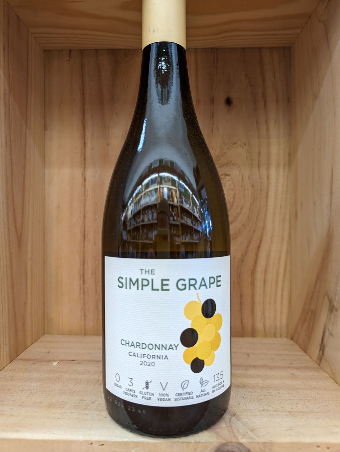 THE SIMPLE GRAPE CHARDONNAY 2020 (VEGAN/ORGANIC) - 750ML