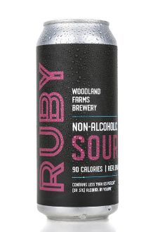 WOODLAND FARMS RUBY RASPBERRY SOUR ALE (NON-ALCOHOLIC) 4PK CANS