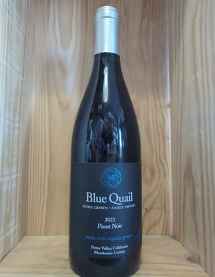 BLUE QUAIL MENDOCINO COUNTY PINOT NOIR 2022  (ORGANIC)