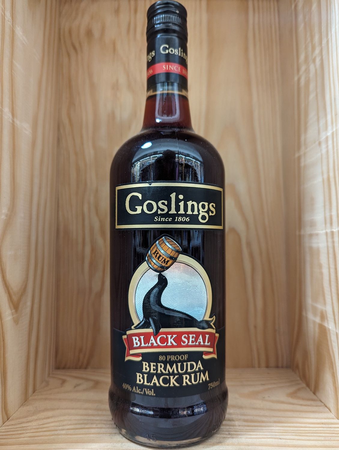 GOSLING&#39;S BLACK RUM 750ML