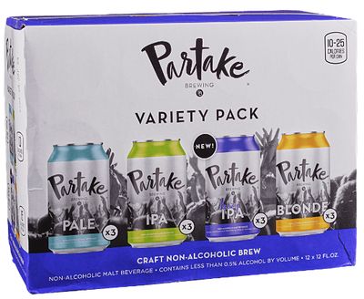 PARTAKE VARIETY PACK (NON-ALCOHOLIC) 12PK CANS - 12 PK