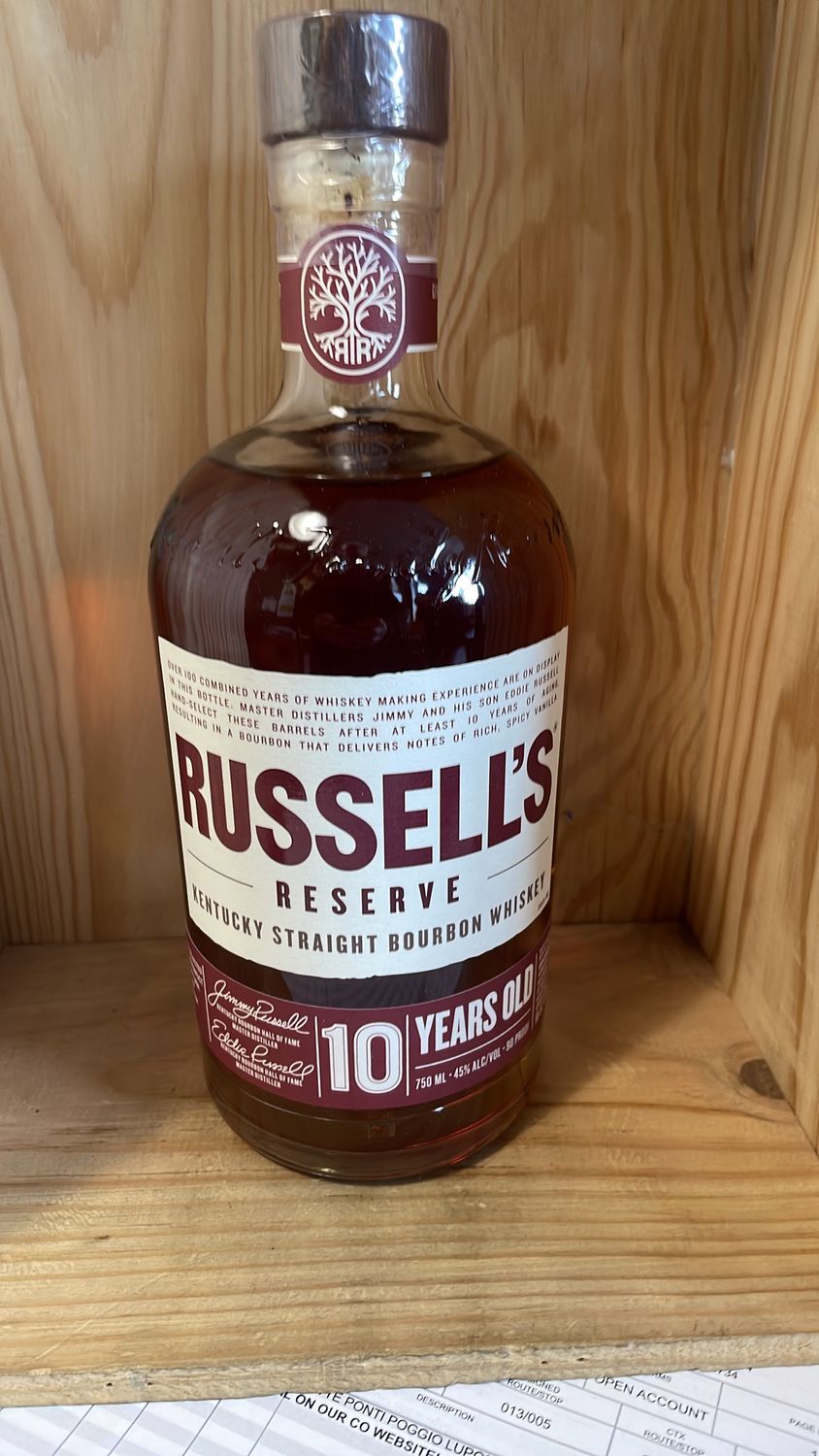 RUSSELL&#39;S RESERVE KENTUCKY BOURBON 10 YR - 750ML