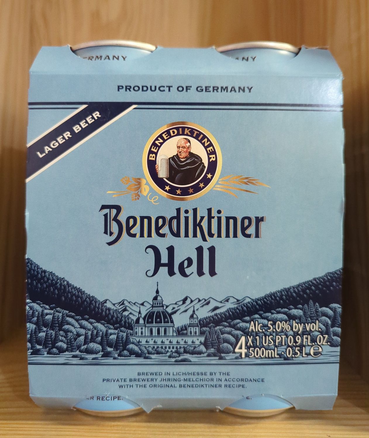 BENEDIKTINER HELL LAGER 4PK CANS