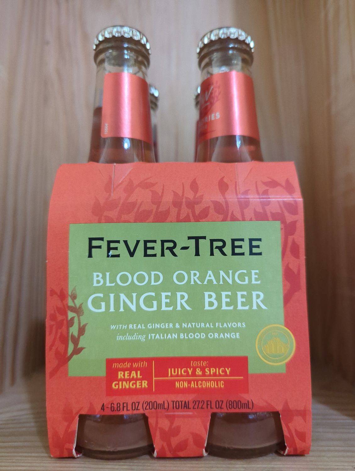 FEVER TREE BLOOD ORANGE GINGER BEER 4PK