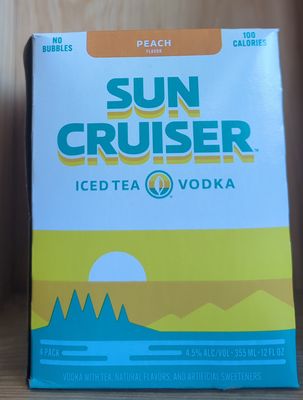 SUN CRUISER PEACH ICED TEA AND VODKA 4PK CANS