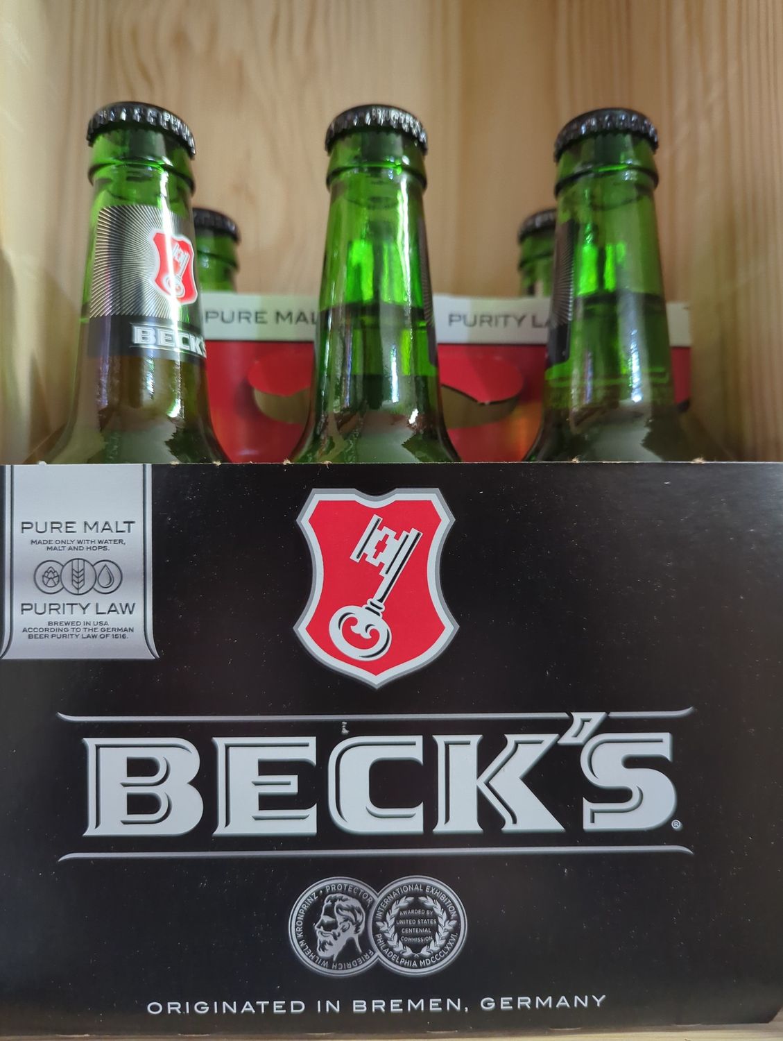 BECK&#39;S REG. 6PK 12OZ BTL