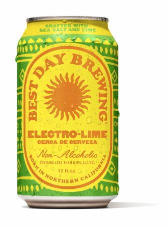 BEST DAY BREWING ELECTRO-LIME NON-ALCOHOLIC CERVEZA 6PK CANS