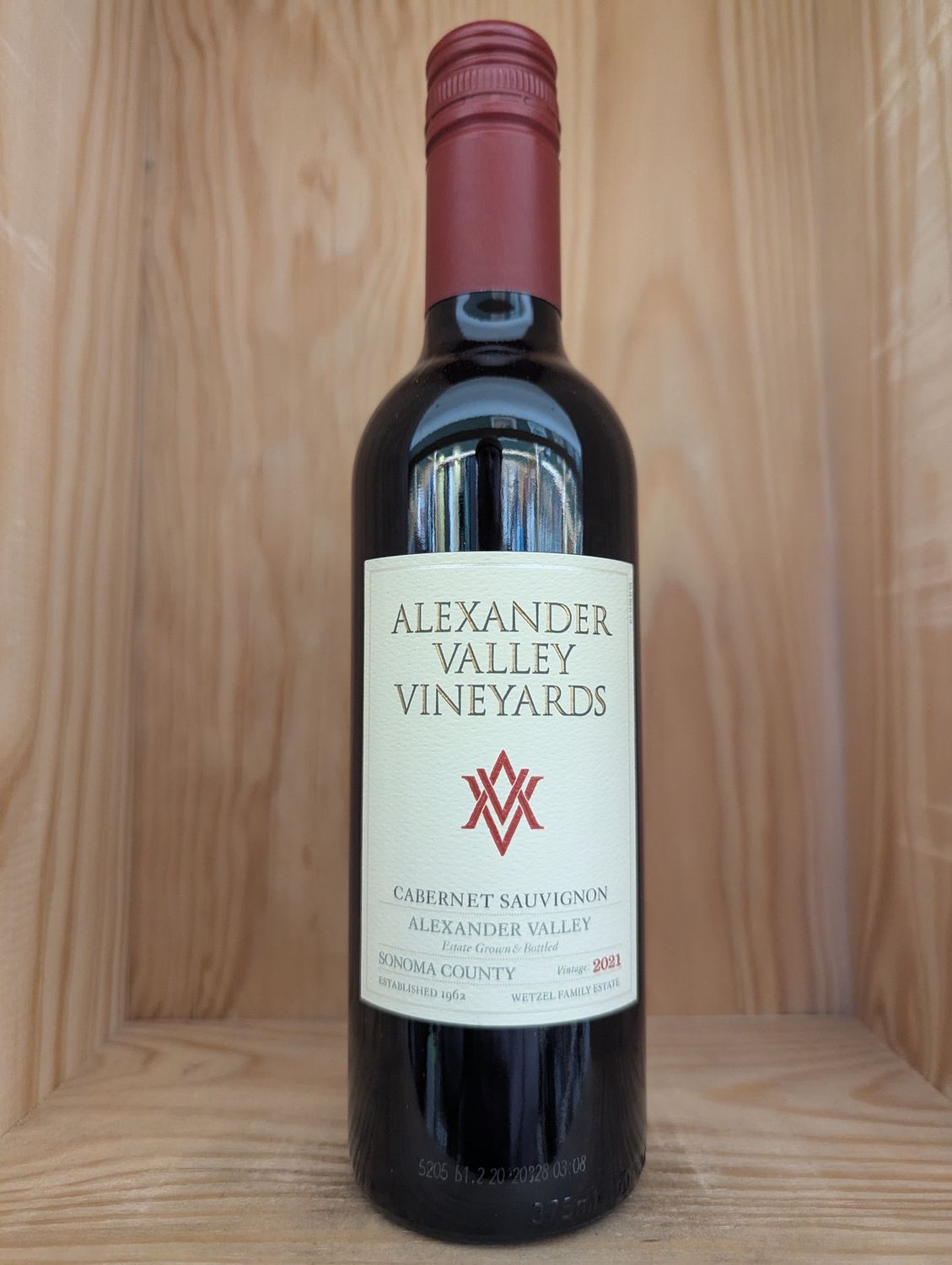 ALEXANDER VALLEY VINEYARDS SONOMA COUNTY CABERNET SAUVIGNON 2021 375ML HALF BOTTLE