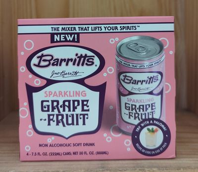 BARRITT&#39;S SPARKLING GRAPEFRUIT SODA 4PK CANS