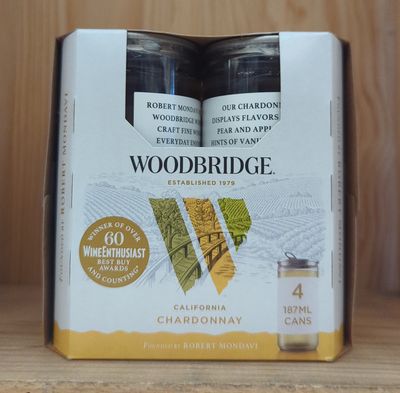 WOODBRIDGE CHARDONNAY 4PK 187ML CANS