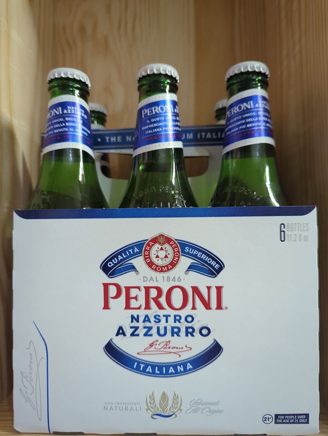 PERONI NASTRO AZZURRO 6PK 12OZ BTL - 6 PK