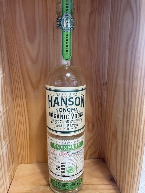 HANSON ORGANIC CUCUMBER VODKA REGULARLY $26.99- 750ML