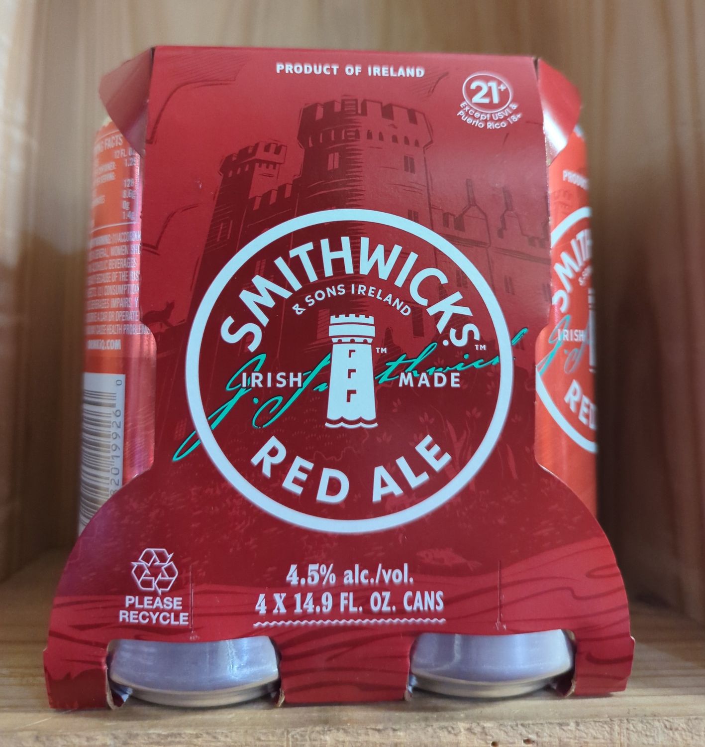 SMITHWICKS IRISH RED ALE 4PK CANS