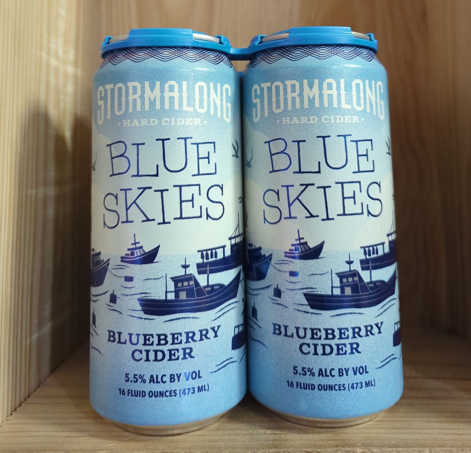 STORMALONG BLUE SKIES BLUEBERRY CIDER 4PK CANS