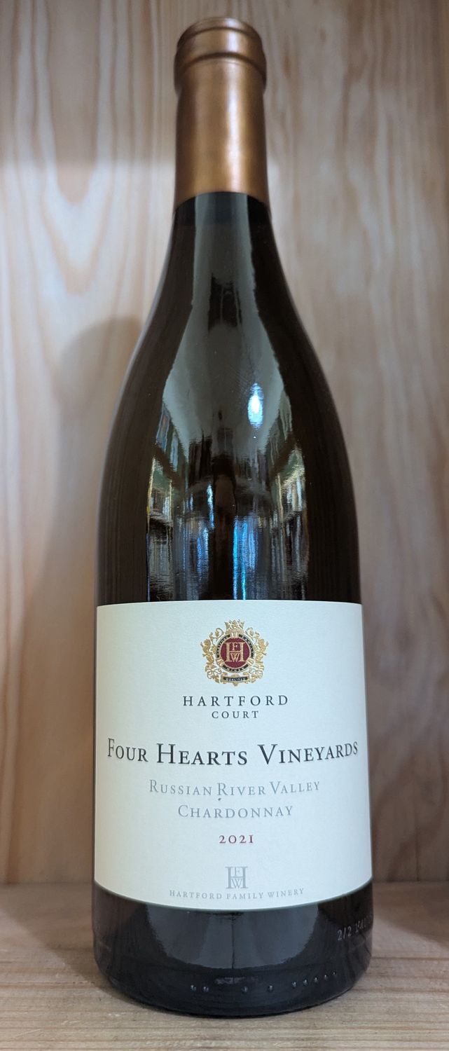 HARTFORD COURT FOUR HEARTS VINEYARDS RUSSIAN RIVER VALLEY CHARDONNAY 2021 JEB DUNNUCK 93 POINTS