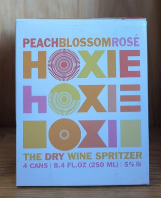 HOXIE PEACH BLOSSOM ROSE WINE SPRITZER 4PK CANS REGULARLY $12.99