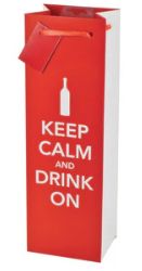 KEEP CALM AND DRINK ON WINE BAG