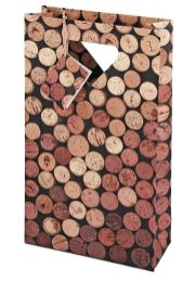 2- BOTTLE CORKS WINE BAG