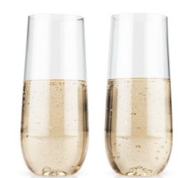 SAVOY STEMLESS CHAMPAGNE GLASSES-SET OF 2