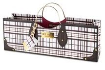 PLAID WINE PURSE BAG -