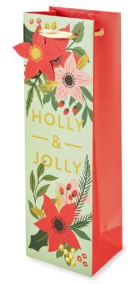 HOLLY &amp; JOLLY SINGLE BOTTLE WINE BAG