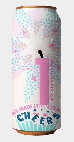 BEAGLEPUSS WE MADE IT ONE YEAR! NON-ALCOHOLIC FRUITED IPA 4PK CANS