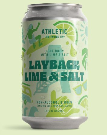 ATHLETIC LAYBACK LIME &amp; SALT NON-ALCOHOLIC LIGHT LAGER 6PK CANS
