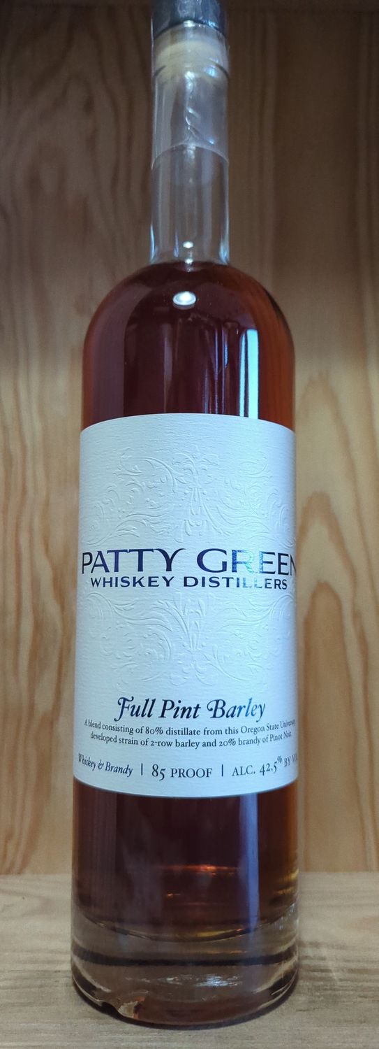 PATTY GREEN WHISKEY DISTILLERS FULL PINT BARELY WHISKEY &amp; BRANDY BLEND 750ML