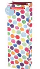 WATERCOLOR DOTS WINE BAG -