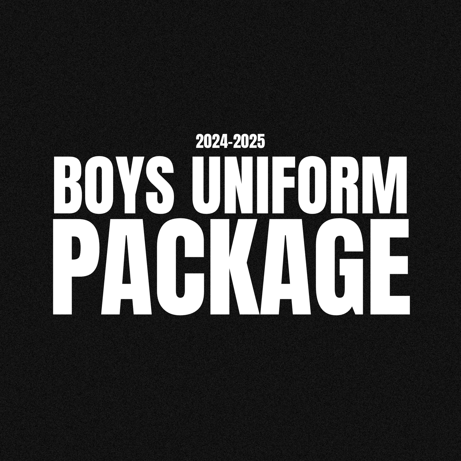 2024-2025 Boys Uniform Package