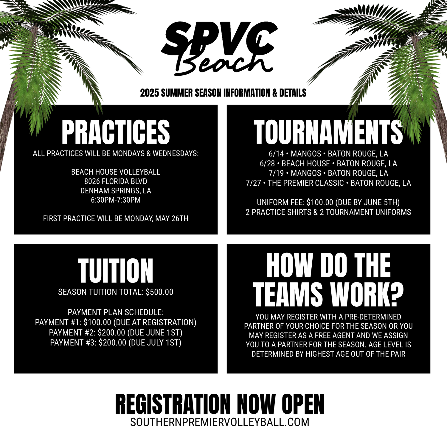 2025 SPVC Beach Registration + Season Deposit