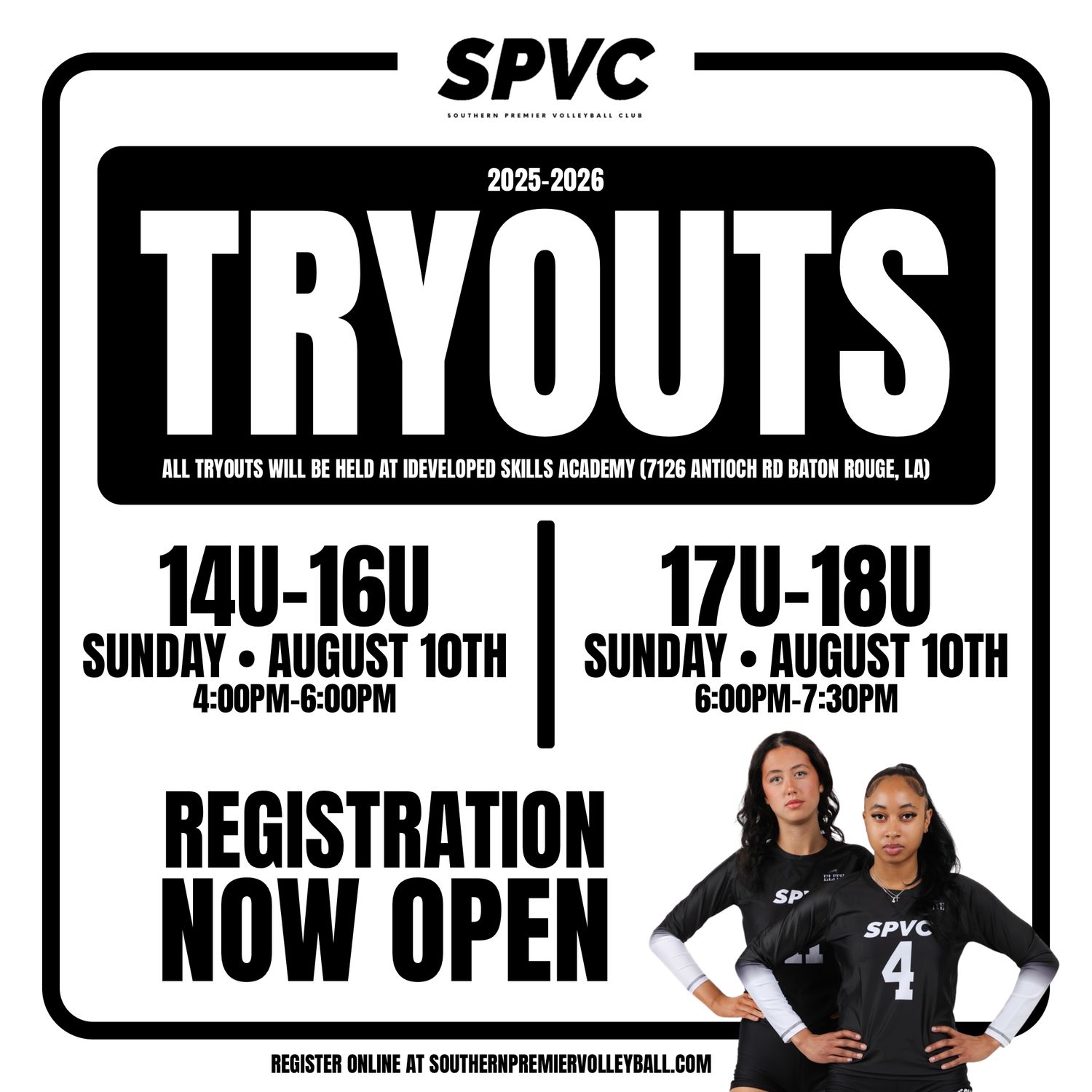 2025-2026 Tryout Registration