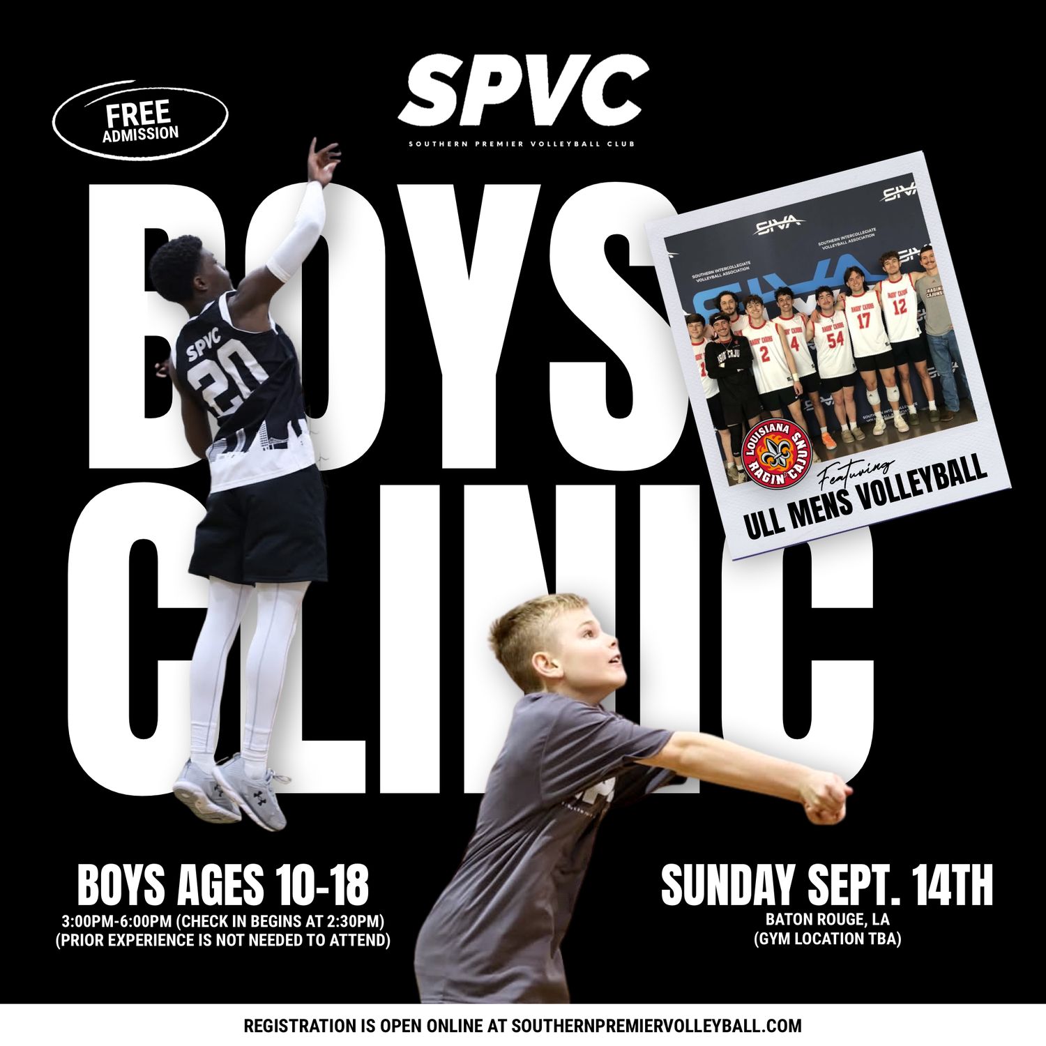 2025 Boys Clinic ft. ULL Men’s Volleyball