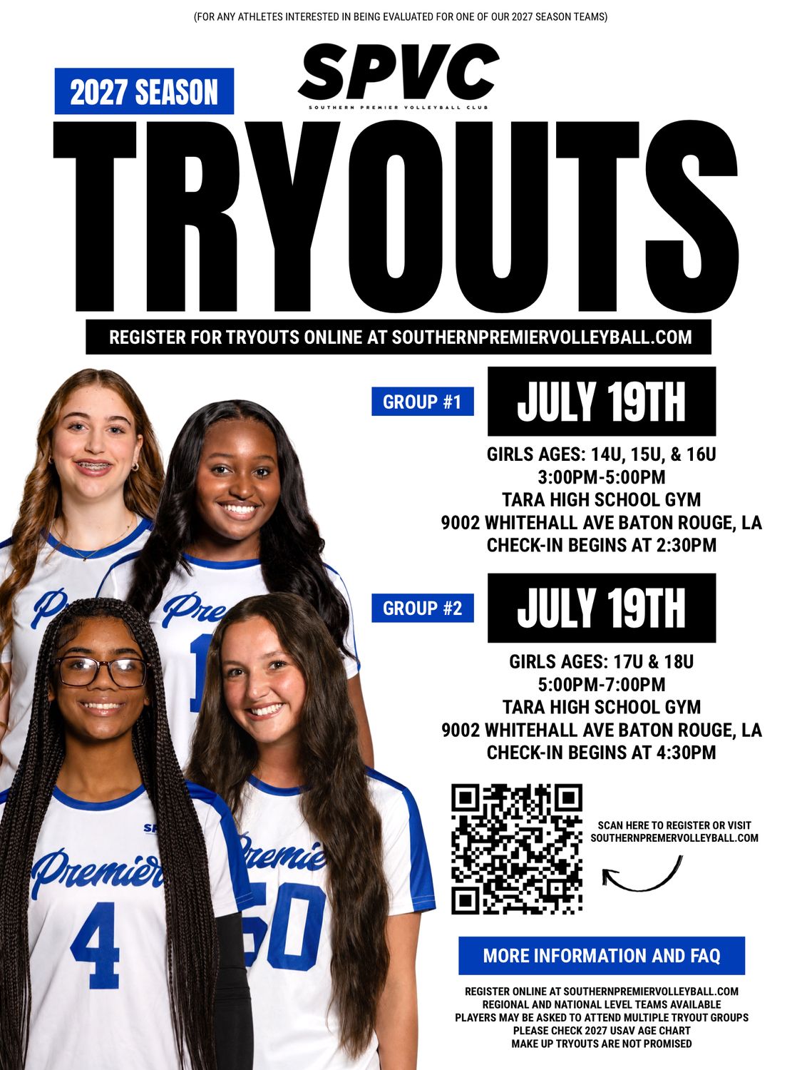 SPVC 27’ Tryout Registration