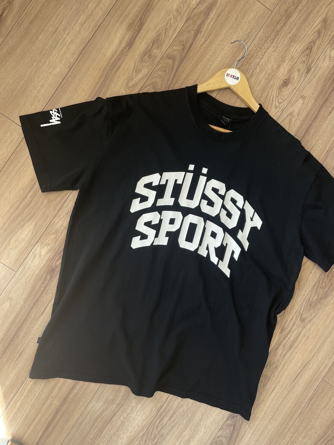 Stussy Mens Sport 50/50 SS Tee/ BLK, Size: Small