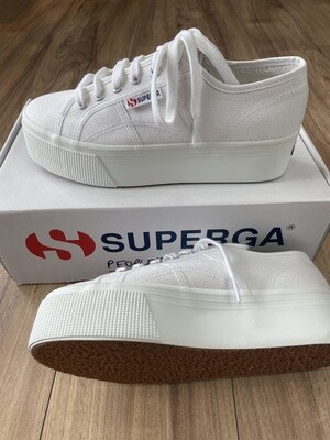 Superga  Canvas Plateform / White