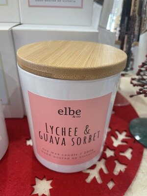 Elbe &amp; Co Lychee &amp; Guava Sorbet Candle