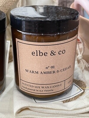 Elbe &amp; Co Warm Amber &amp; Cedar Candle