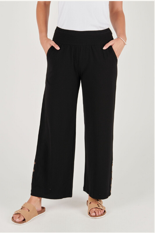 532 OTW Shirred Waistband Pant/ Black