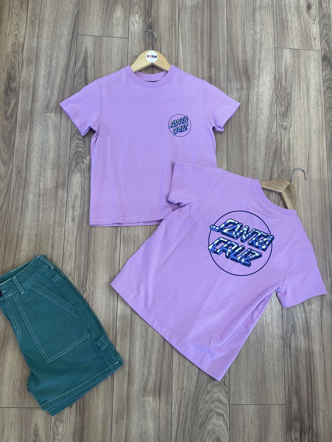 Santa Cruz Zebra Marble Opus Dot Tee / Pink