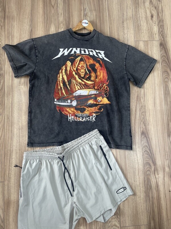 Wndrr Hell Raiser Vintage Fit Tee/ WBlk