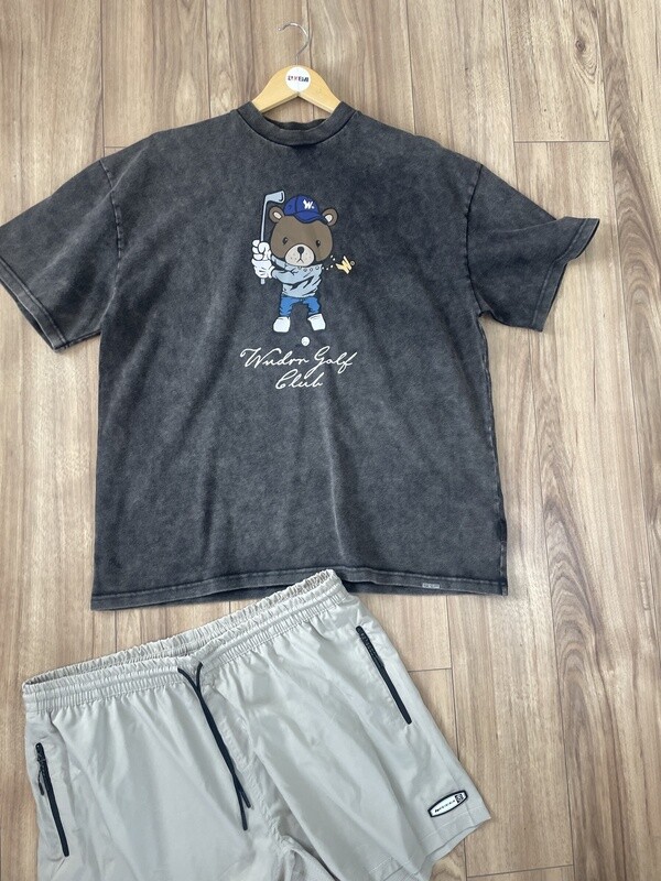 WNDRR Golf Club Vintage Tee/ Washed Blk