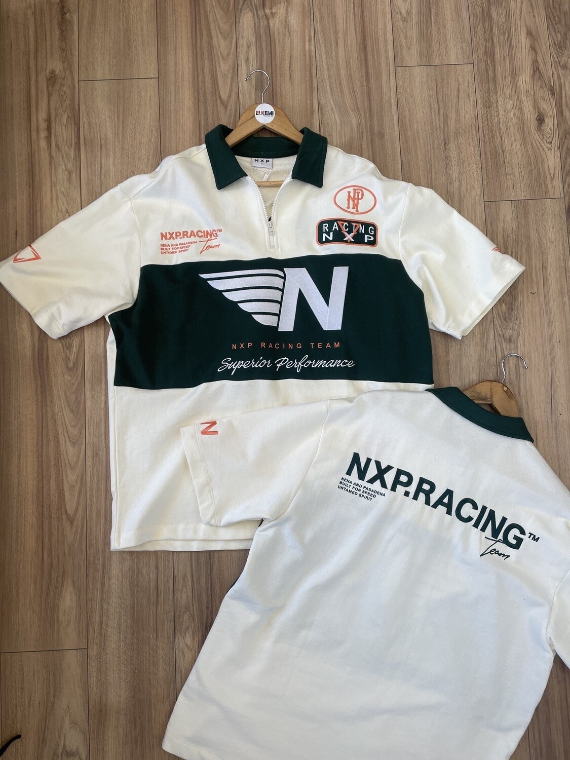 NXP Resistance Oversized Polo Tee / Natural White