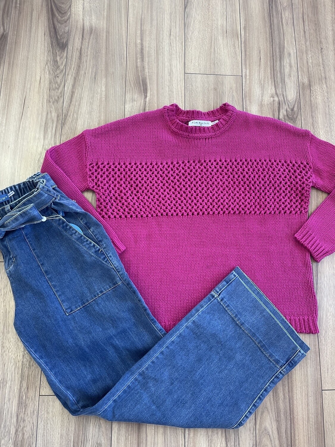 101 Panel Stitch Jumper / Magenta