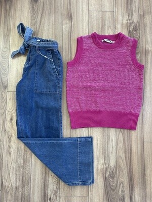 106 ALBTM Tonal Knit Vest / Pink
