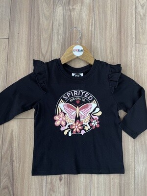Eve Girl Spirited L/S Tee/ Blk [3-7YEARS]