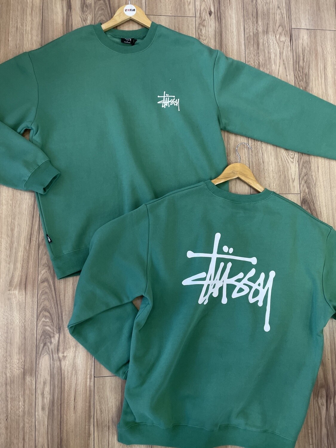 Stussy Graffiti LCB Fleece Crew/ Pine