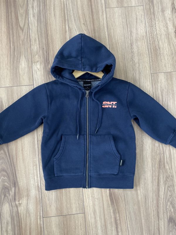 St Goliath Aperture Zip Through Hoodie / Navy [3-7YEARS]